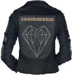 "Metal Patches" Between-seasons Jacket Black By Rammstein -Fashion Lady Clothing Shop 528540b