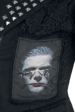 "Metal Patches" Between-seasons Jacket Black By Rammstein -Fashion Lady Clothing Shop 528540d6