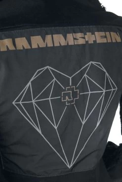 "Metal Patches" Between-seasons Jacket Black By Rammstein -Fashion Lady Clothing Shop 528540d9