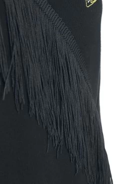 "Jumper With Fringes And Embroidery" Sweatshirt Black By RED By EMP -Fashion Lady Clothing Shop 529216d2