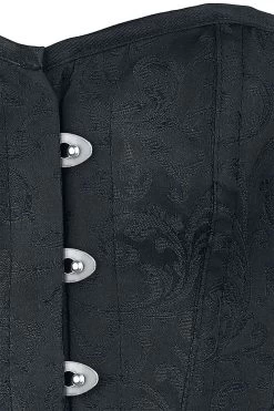 "Corset With Brocade Pattern" Corsage Black By Gothicana By EMP -Fashion Lady Clothing Shop 529646d