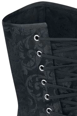 "Corset With Brocade Pattern" Corsage Black By Gothicana By EMP -Fashion Lady Clothing Shop 529646d2