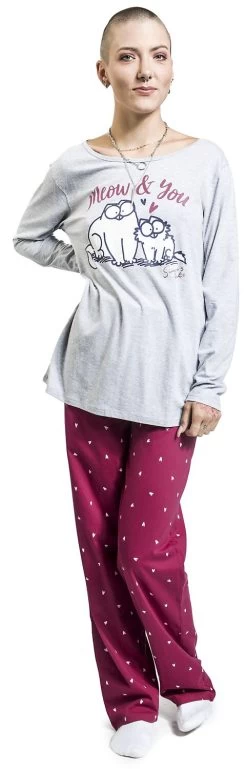 "Meow And You" Pyjama Multicolour By Simon' S Cat -Fashion Lady Clothing Shop 529981wa