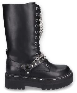 "Lace-Up Boots" Boots Black By Dockers By Gerli -Fashion Lady Clothing Shop 530128a3