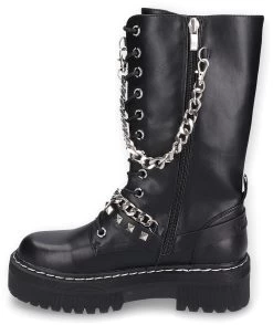 "Lace-Up Boots" Boots Black By Dockers By Gerli -Fashion Lady Clothing Shop 530128a4