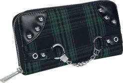 "Tartan" Wallet Green-black By Banned Alternative