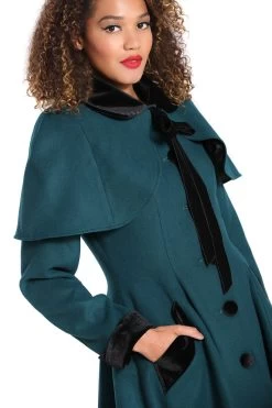 "Anouk Coat" Coats Green-black By Hell Bunny 17 "Anouk Coat" Coats Green-black By Hell Bunny -Fashion Lady Clothing Shop 533630wd