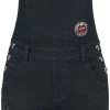 "- Denim Dungarees" Shorts Black By Rock Rebel By EMP