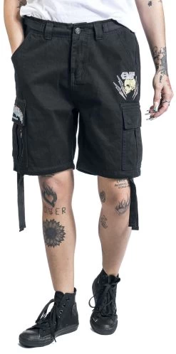 "EMP Merchandise Ladies’ Shorts" Shorts Black By EMP Stage Collection -Fashion Lady Clothing Shop 534278wa