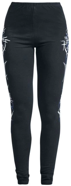 "Leggings With Runes Print" Leggings Black By Black Premium By EMP
