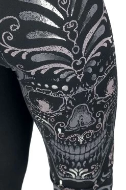 "Leggings With Skull Print" Leggings Black By Rock Rebel By EMP -Fashion Lady Clothing Shop 534424d