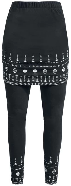 "Two-in-one Leggings And Skirt" Leggings Black By RED By EMP