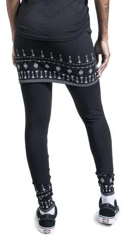 "Two-in-one Leggings And Skirt" Leggings Black By RED By EMP -Fashion Lady Clothing Shop 534457wb