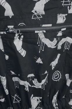 "Dungarees With All-over Print" Dungarees Black By Gothicana By EMP 11 "Dungarees With All-over Print" Dungarees Black By Gothicana By EMP -Fashion Lady Clothing Shop 534556d2