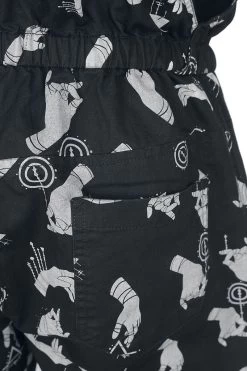 "Dungarees With All-over Print" Dungarees Black By Gothicana By EMP 12 "Dungarees With All-over Print" Dungarees Black By Gothicana By EMP -Fashion Lady Clothing Shop 534556d3