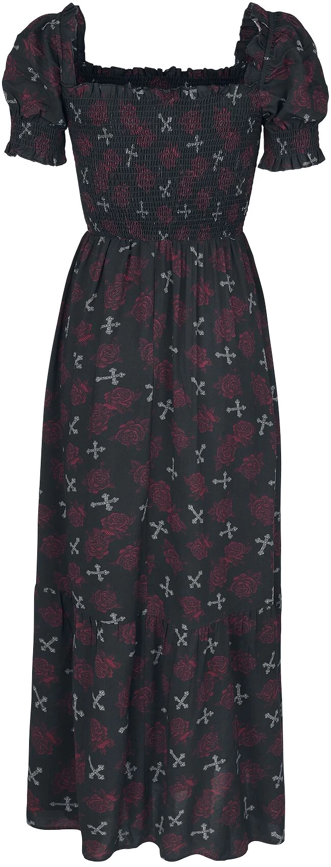 "Maxi Dress With All-over Print" Long Dress Black By Rock Rebel By EMP 2 "Maxi Dress With All-over Print" Long Dress Black By Rock Rebel By EMP - Image 2