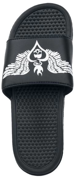 "EMP Sandals With Skull Print" Sandal Black By Rock Rebel By EMP -Fashion Lady Clothing Shop 534810a5