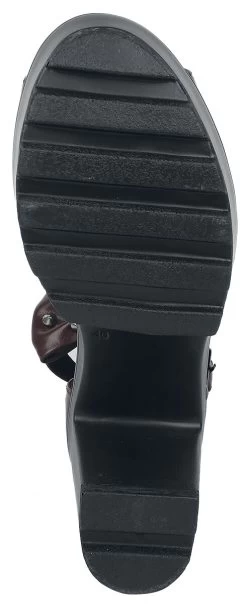 "High Heels With Small Studded Bow" High Heel Dark Red By Rock Rebel By EMP -Fashion Lady Clothing Shop 534812a6