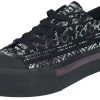 "LowCut Platform Trainers With Aztec Print" Sneakers Black By RED By EMP