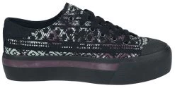 "LowCut Platform Trainers With Aztec Print" Sneakers Black By RED By EMP -Fashion Lady Clothing Shop 534887a3