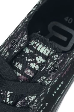 "LowCut Platform Trainers With Aztec Print" Sneakers Black By RED By EMP -Fashion Lady Clothing Shop 534887d