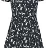 "Dress With All-over Print" Short Dress Black By Gothicana By EMP