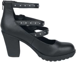 "High Heels With Straps And Rivets" High Heel Black By Gothicana By EMP -Fashion Lady Clothing Shop 534971a3