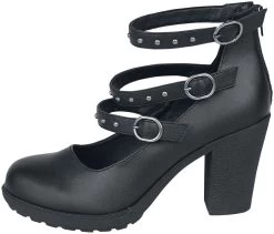 "High Heels With Straps And Rivets" High Heel Black By Gothicana By EMP -Fashion Lady Clothing Shop 534971a4