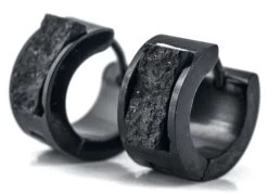 "Raw Black" Earring Black By Rockers -Fashion Lady Clothing Shop 535937a3