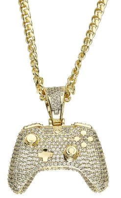 "King Ice - Controller Necklace" Necklace Gold-coloured By Xbox