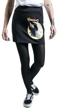 "Luna, Artemis & Diana" Short Skirt Black By Sailor Moon -Fashion Lady Clothing Shop 536803wa