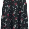 "Rzoey Skirt" Medium-length Skirt Black-red By Hell Bunny