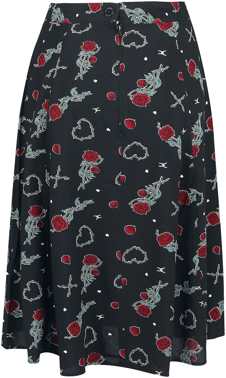 "Rzoey Skirt" Medium-length Skirt Black-red By Hell Bunny 2 "Rzoey Skirt" Medium-length Skirt Black-red By Hell Bunny - Image 2