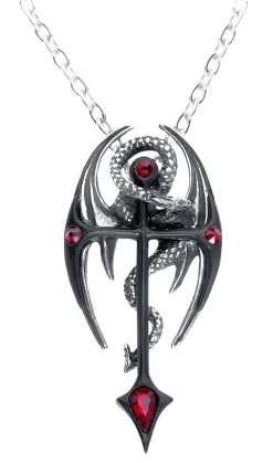 "Draconcross" Necklace Black-silver By Alchemy Gothic